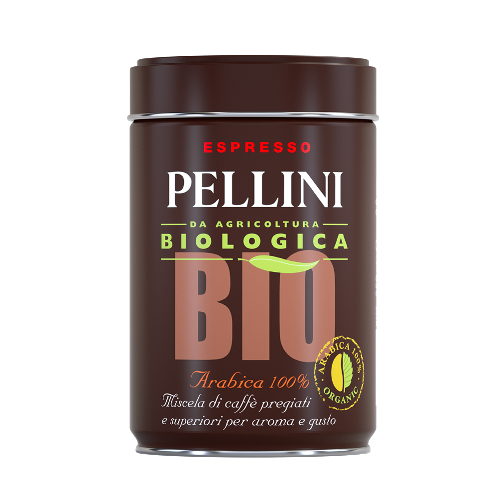 Ground coffee - PELLINI BIO, 100% Arabica coffee ground for the Moka