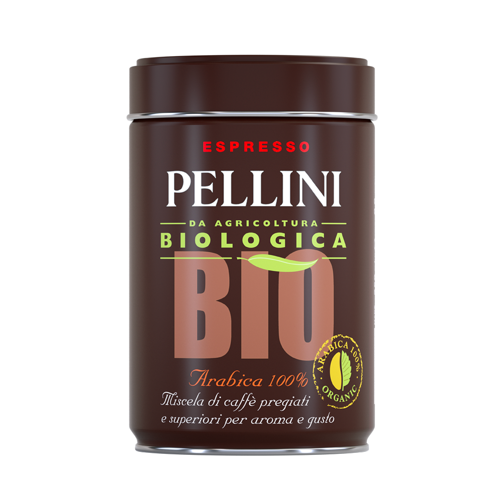 Pellini Bio, 100% organic Arabica coffee ground for the Moka
