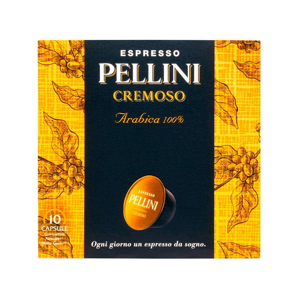 Compatible capsules - PELLINI CREMOSO, 100% Arabica Coffee in Nescafé® Dolce Gusto® compatible capsules*