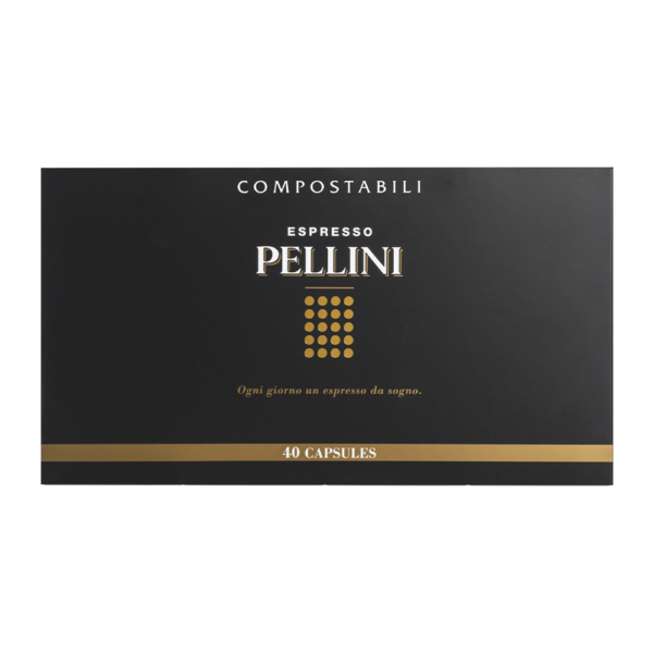 Nespresso kompatible Kapseln - PELLINI MIX MULTIGUSTO 100 % Arabica-Kaffee in kompostierbaren, selbstschützenden Nespresso®*-kompatiblen Kapseln