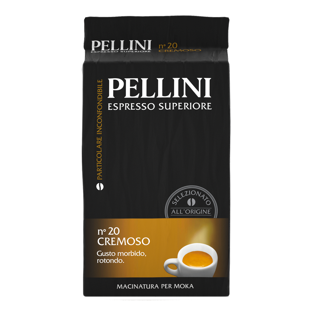 Gemahlener Kaffee - PELLINI N° 20 Cremoso, für die Espressokanne gemahlener Kaffee