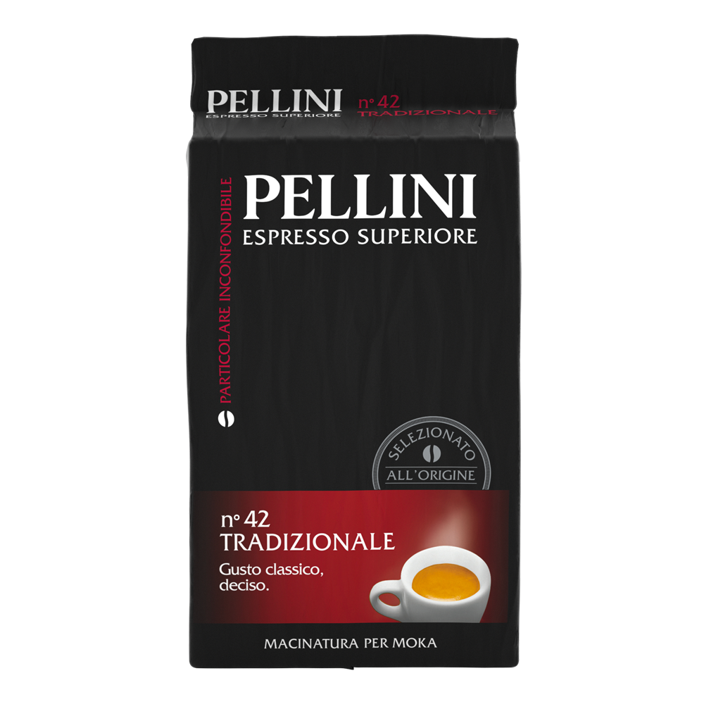 Gemahlener Kaffee - PELLINI N°42 Tradizionale, für die Espressokanne gemahlener Kaffee