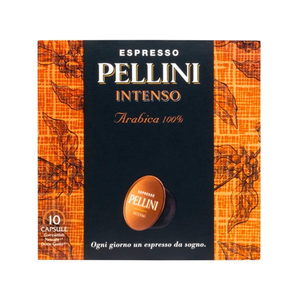 Capsules compatibles Dolce Gusto - PELLINI INTENSO, café 100 % Arabica en capsules compatibles avec les machines Nescafé® Dolce Gusto®*