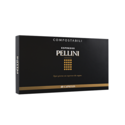 PELLINI MIX MULTIGUSTO, café 100 % Arabica en capsules composables autoprotégées compatibles avec les machines Nespresso<sup>®*</sup> - Giftbox de 40 Capsules (4 paquets x de 10 capsules) 200 g