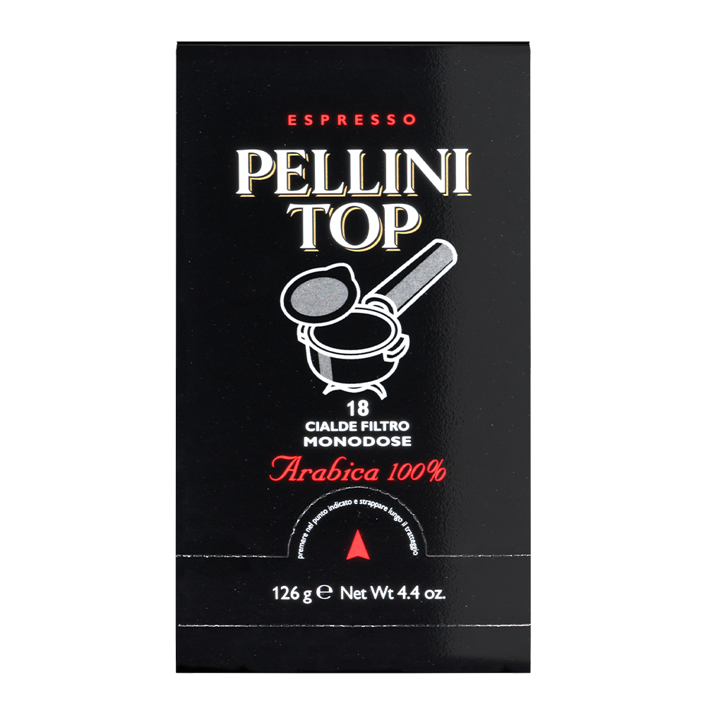 Dosettes café - PELLINI TOP, café 100% Arabica en dosettes compatibles avec système E.S.E.