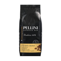 PELLINI N 3 GRAN AROMA, grains de café 100 % Arabica pour espresso - 1 Paquet de 1 kg