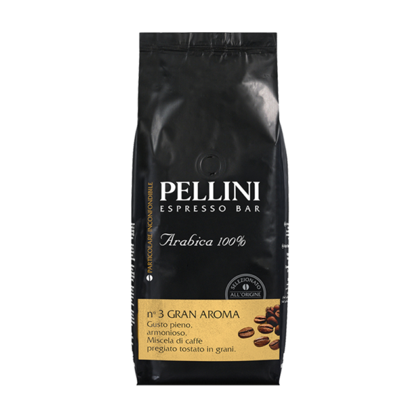 Café en grains - PELLINI N 3 GRAN AROMA, grains de café 100 % Arabica pour espresso