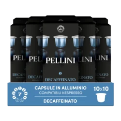 DECAFFEINATO - 10 Confezioni da 10 Capsule, Totale 100 capsule 550g